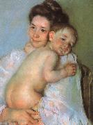 Mary Cassatt Mother Berthe Holding her Baby oil on canvas